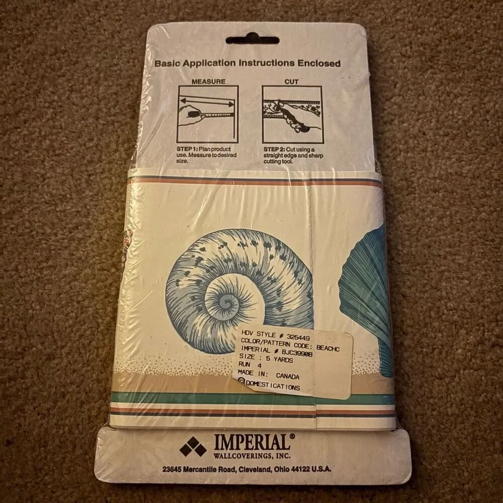 Imperial Wall Coverings Domestications Beach #BJC3990B 5 Yards *New*